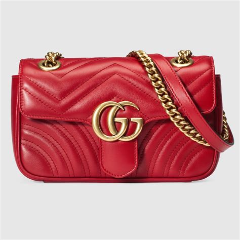 gucci marmont rossa pelle|gucci borse marmont.